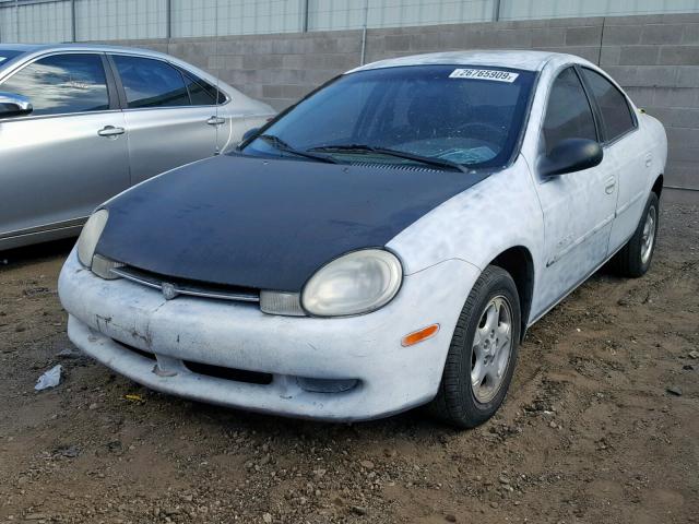 1B3ES46C81D127258 - 2001 DODGE NEON SE WHITE photo 2