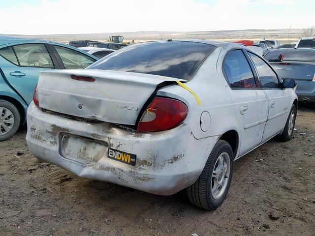 1B3ES46C81D127258 - 2001 DODGE NEON SE WHITE photo 4