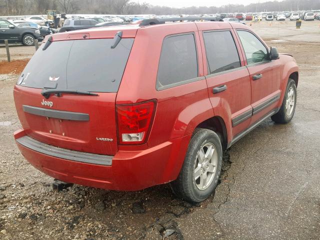 1J4GS48K55C557959 - 2005 JEEP GRAND CHER RED photo 4