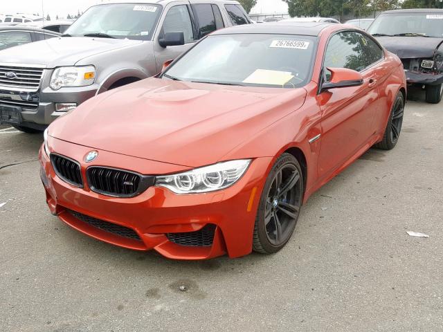 WBS3R9C50FK332119 - 2015 BMW M4 ORANGE photo 2