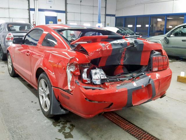 1ZVHT82H665225690 - 2006 FORD MUSTANG GT RED photo 3