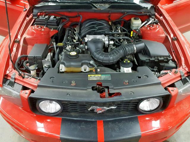 1ZVHT82H665225690 - 2006 FORD MUSTANG GT RED photo 7