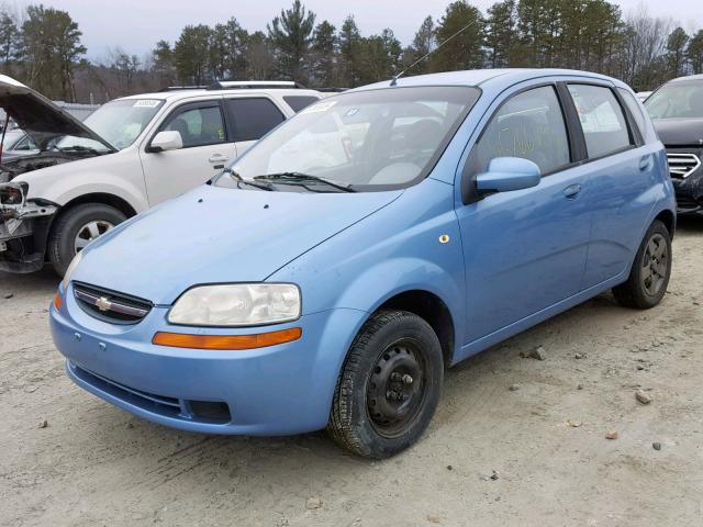 KL1TD62675B351982 - 2005 CHEVROLET AVEO BASE Mavi foto 2
