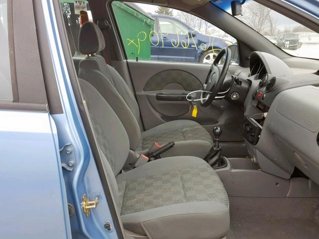 KL1TD62675B351982 - 2005 CHEVROLET AVEO BASE Mavi foto 5