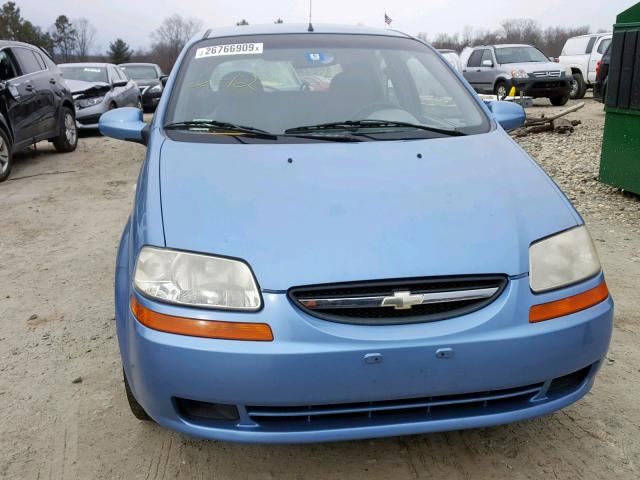 KL1TD62675B351982 - 2005 CHEVROLET AVEO BASE Mavi foto 9