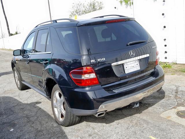 4JGBB86E58A438227 - 2008 MERCEDES-BENZ ML 350 BLACK photo 3