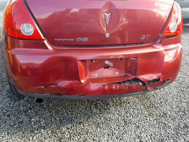 1G2ZH57N784130526 - 2008 PONTIAC G6 GT RED photo 9