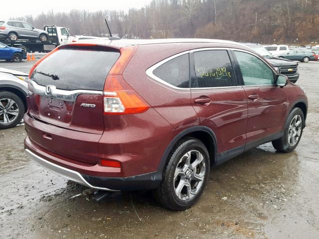 2HKRM4H71GH642759 - 2016 HONDA CR-V EXL BURGUNDY photo 4