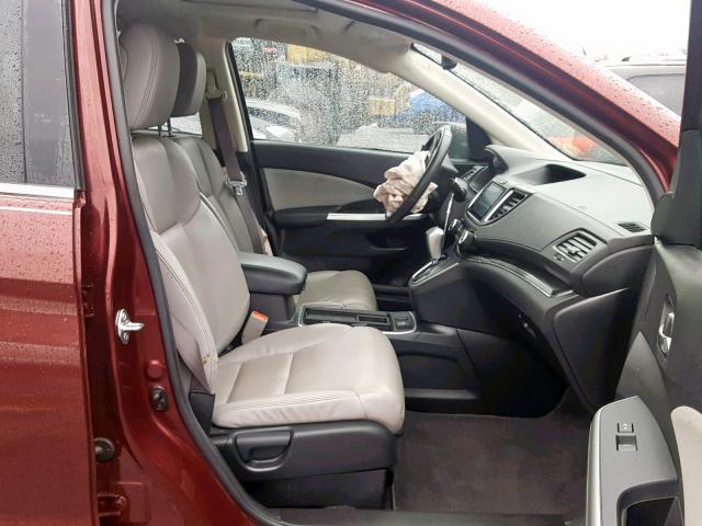 2HKRM4H71GH642759 - 2016 HONDA CR-V EXL BURGUNDY photo 5