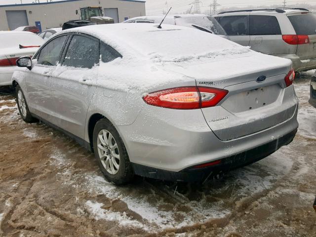 3FA6P0G78FR278295 - 2015 FORD FUSION S SILVER photo 3