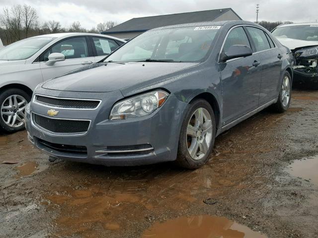1G1ZH57B19F228385 - 2009 CHEVROLET MALIBU 1LT ნაცრისფერი ფოტო 2