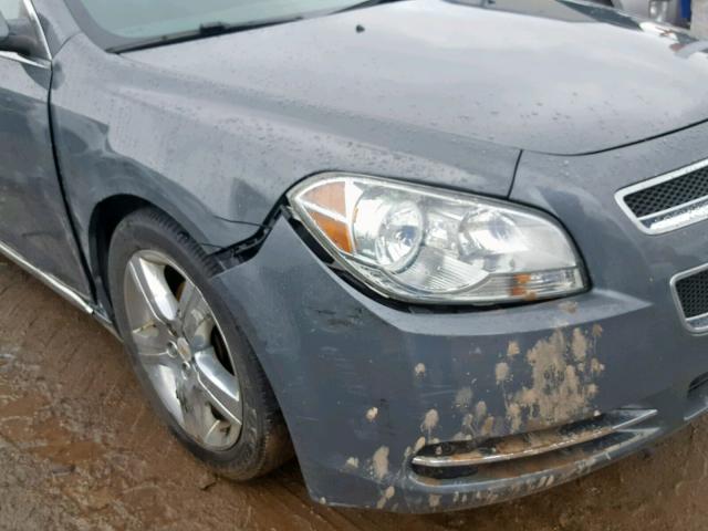 1G1ZH57B19F228385 - 2009 CHEVROLET MALIBU 1LT ნაცრისფერი ფოტო 9