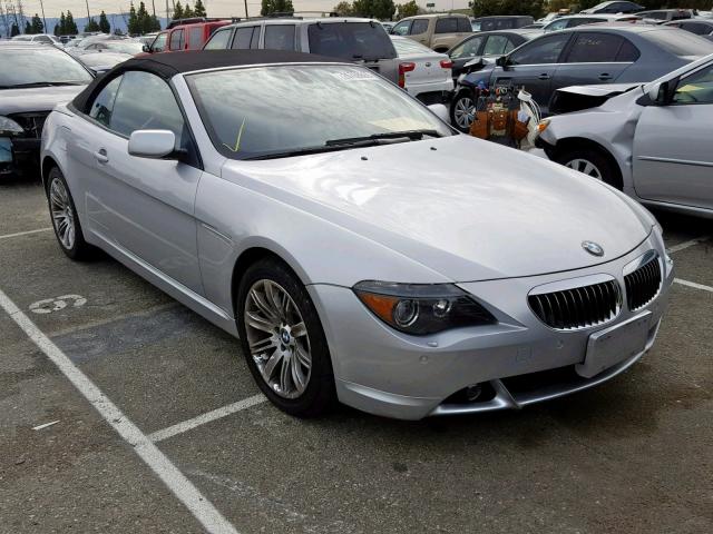 WBAEK134X6CN78843 - 2006 BMW 650 I SILVER photo 1