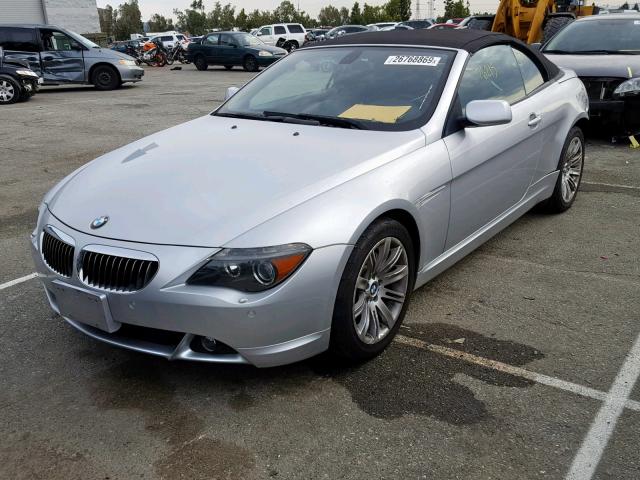 WBAEK134X6CN78843 - 2006 BMW 650 I SILVER photo 2