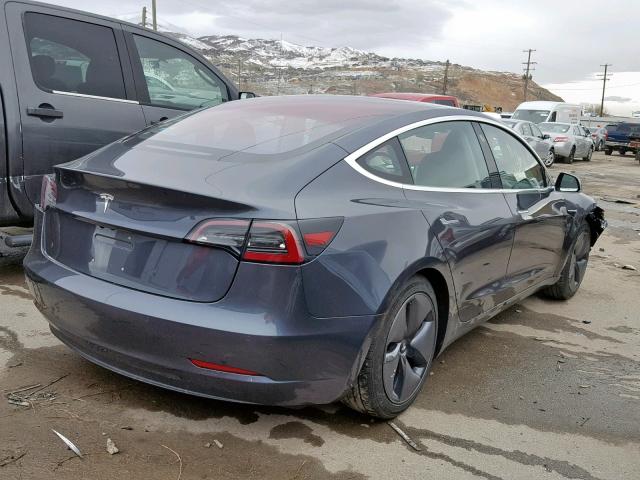 5YJ3E1EA5JF021810 - 2018 TESLA MODEL 3 CHARCOAL photo 4