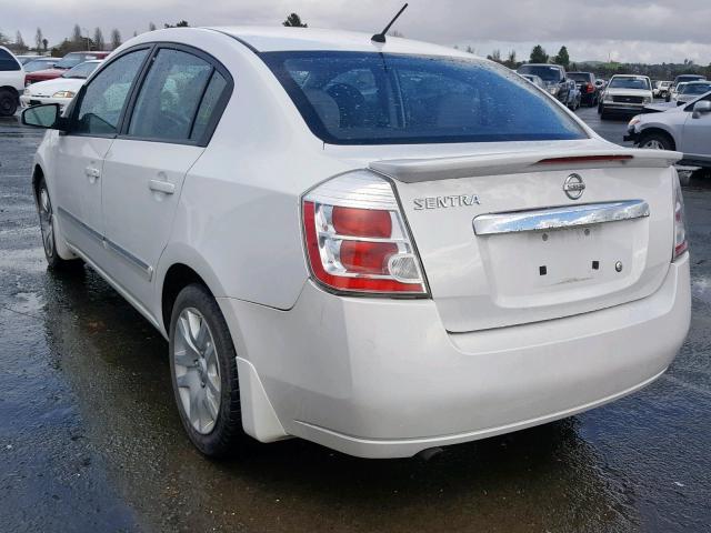 3N1AB6APXCL750545 - 2012 NISSAN SENTRA 2.0 WHITE photo 3