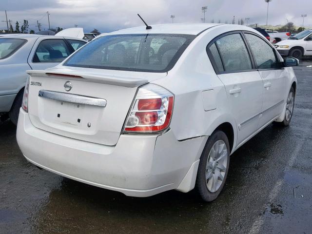 3N1AB6APXCL750545 - 2012 NISSAN SENTRA 2.0 WHITE photo 4