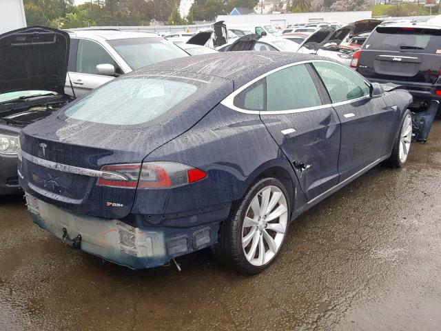 5YJSA1DP4DFP23649 - 2013 TESLA MODEL S Կապույտ լուսանկար 4