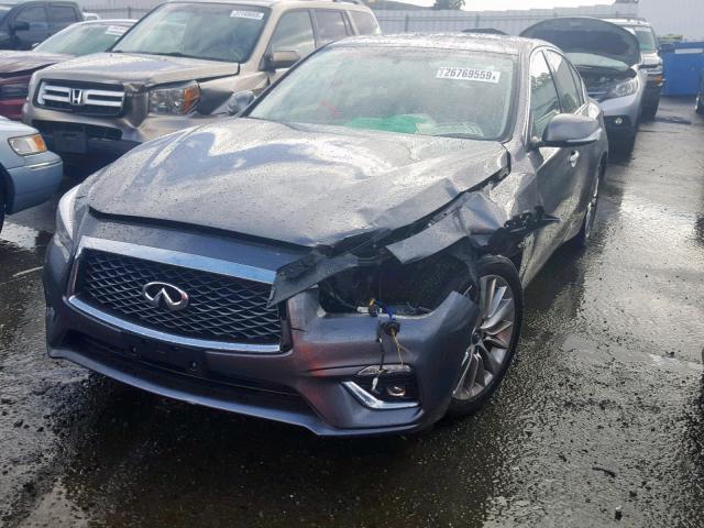 JN1EV7AP1JM357650 - 2018 INFINITI Q50 LUXE GRAY photo 2