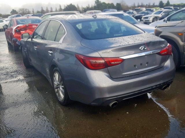 JN1EV7AP1JM357650 - 2018 INFINITI Q50 LUXE GRAY photo 3