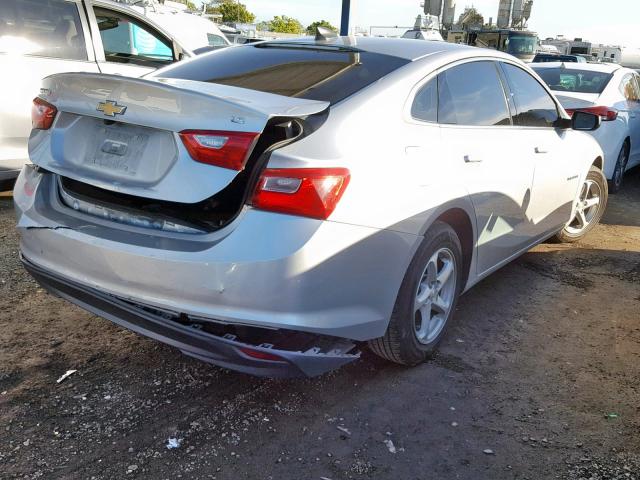 1G1ZB5ST1GF308073 - 2016 CHEVROLET MALIBU LS SILVER photo 4