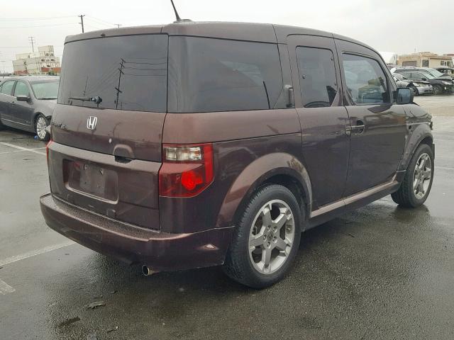 5J6YH18997L013787 - 2007 HONDA ELEMENT SC BURGUNDY photo 4