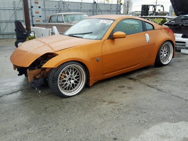 JN1AZ34D26M305738 - 2006 NISSAN 350Z COUPE ORANGE photo 2