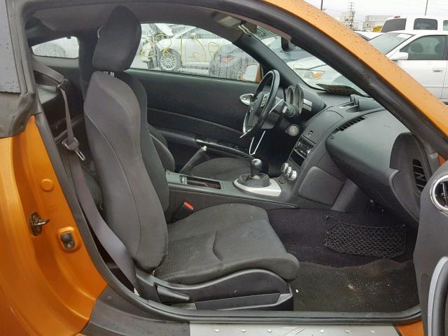 JN1AZ34D26M305738 - 2006 NISSAN 350Z COUPE ORANGE photo 5