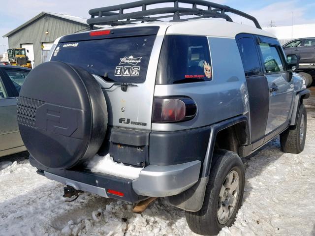 JTEBU11FX70023278 - 2007 TOYOTA FJ CRUISER SILVER photo 4