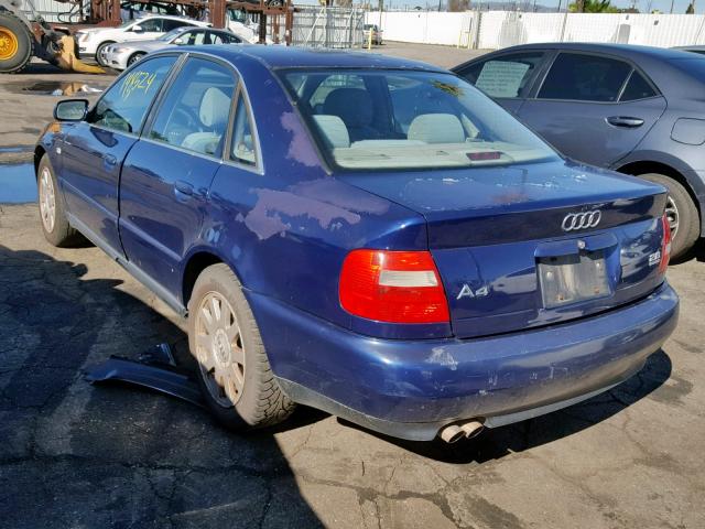 WAUDH68D4YA102909 - 2000 AUDI A4 2.8 QUA BLUE photo 3