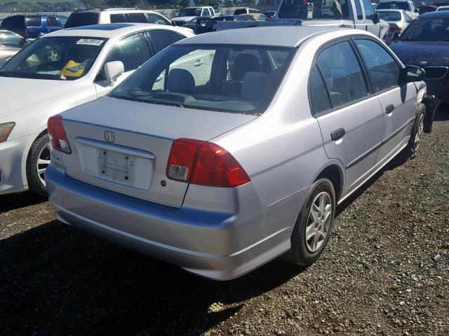 1HGES16375L024603 - 2005 HONDA CIVIC DX V SILVER photo 4