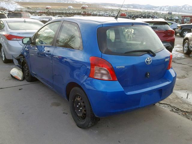 JTDJT923075058615 - 2007 TOYOTA YARIS BLUE photo 3