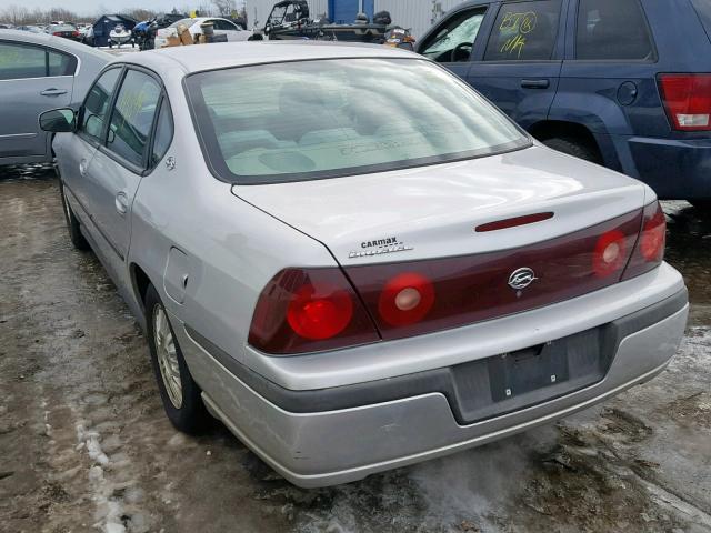 2G1WF55E829324454 - 2002 CHEVROLET IMPALA SILVER photo 3