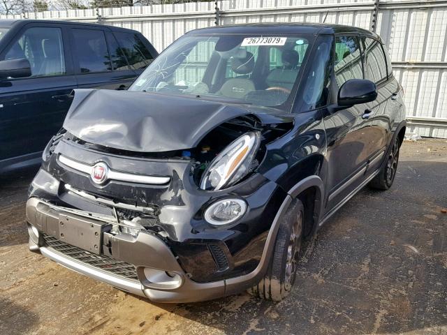 ZFBCFADH9EZ012218 - 2014 FIAT 500L TREKK BLACK photo 2