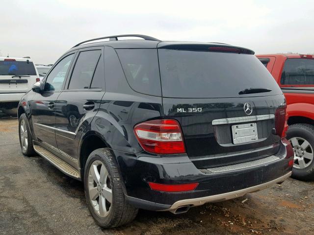 4JGBB86E99A501203 - 2009 MERCEDES-BENZ ML 350 BLACK photo 3