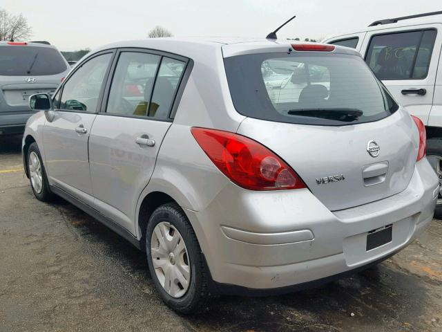 3N1BC1CP0AL366014 - 2010 NISSAN VERSA S SILVER photo 3