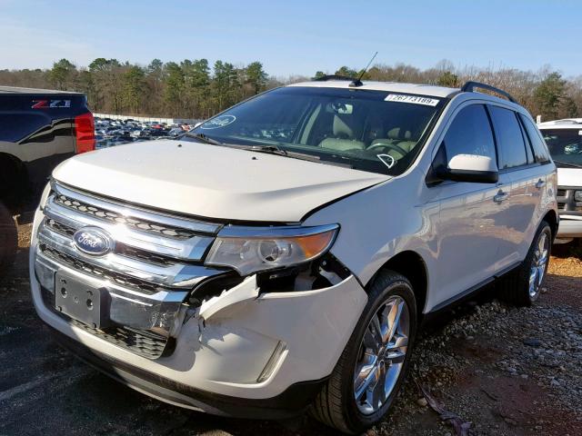 2FMDK3JC8CBA16533 - 2012 FORD EDGE SEL WHITE photo 2