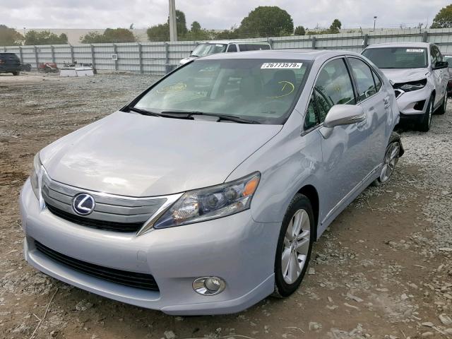 JTHBB1BA0B2046612 - 2011 LEXUS HS 250H SILVER photo 2