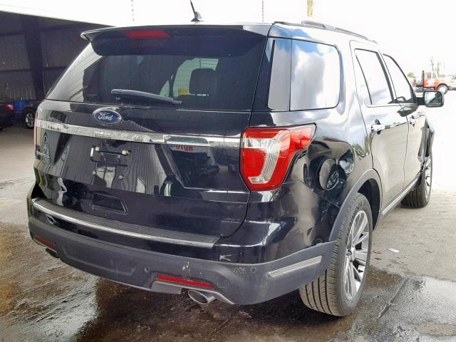 1FM5K7F81JGB67185 - 2018 FORD EXPLORER L BLACK photo 4