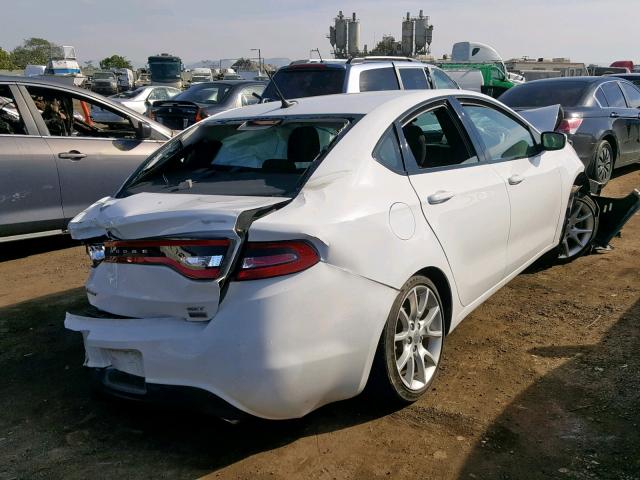 1C3CDFBH4DD110706 - 2013 DODGE DART SXT WHITE photo 4