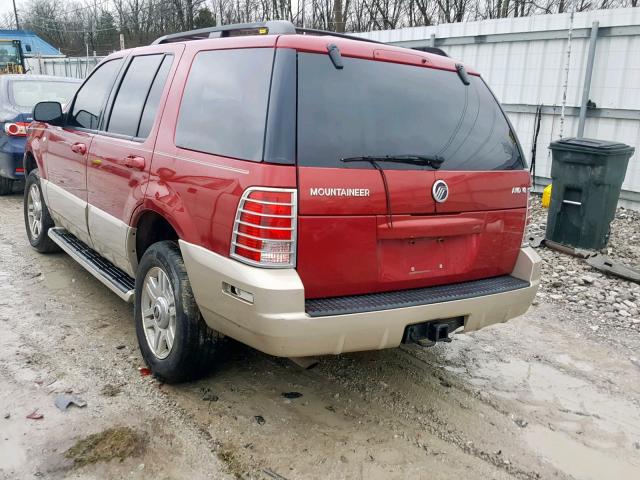 4M2ZU86W84UJ14729 - 2004 MERCURY MOUNTAINEE RED photo 3