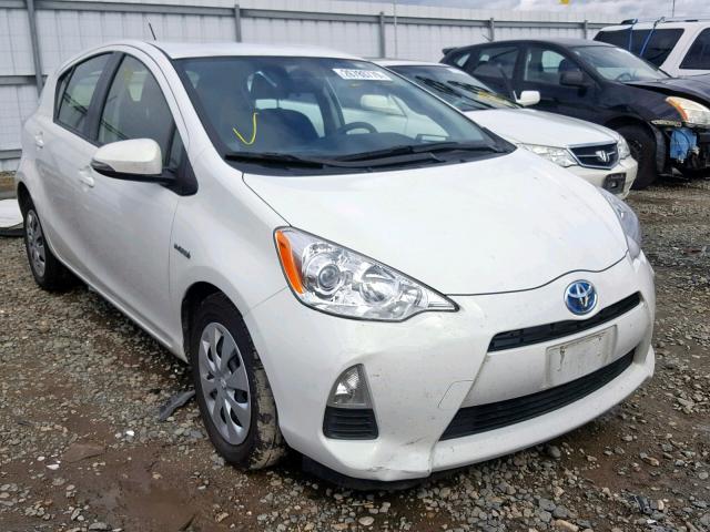 JTDKDTB32E1066895 - 2014 TOYOTA PRIUS C WHITE photo 1