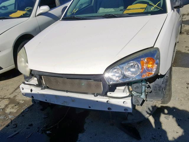 1G1ZT54875F227002 - 2005 CHEVROLET MALIBU LS Weiß Foto 9