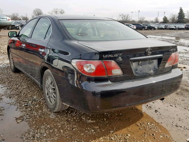 JTHBA30G345054565 - 2004 LEXUS ES 330 BLACK photo 3