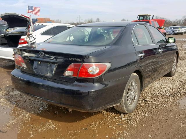 JTHBA30G345054565 - 2004 LEXUS ES 330 BLACK photo 4