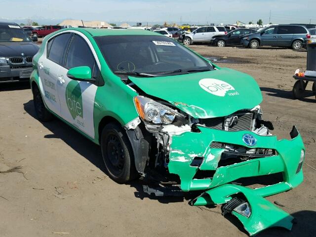 JTDKDTB3XE1078244 - 2014 TOYOTA PRIUS C GREEN photo 1