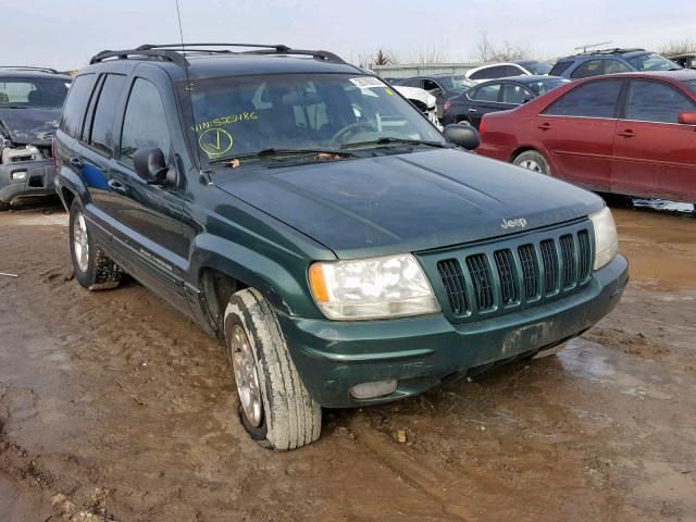 1J4GW58N61C525486 - 2001 JEEP GRAND CHER GREEN photo 1