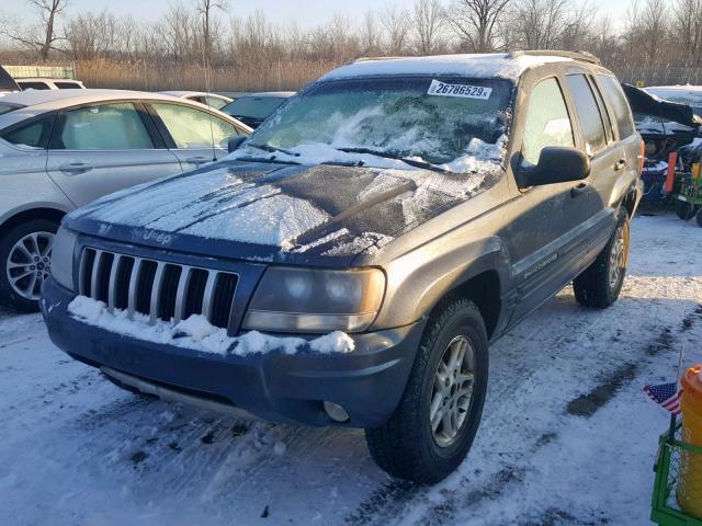 1J4GW48N64C334116 - 2004 JEEP GRAND CHER BLUE photo 2