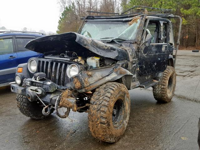 1J4FY19S6XP443553 - 1999 JEEP WRANGLER / BLACK photo 2