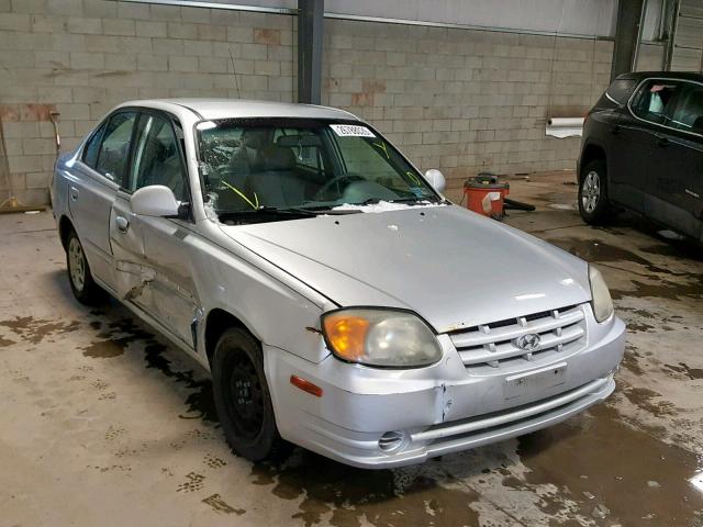 KMHCG45C85U627706 - 2005 HYUNDAI ACCENT GL SILVER photo 1